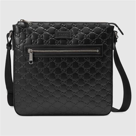 gucci signature pelle messenger uomo originali|Gucci Signature leather messenger.